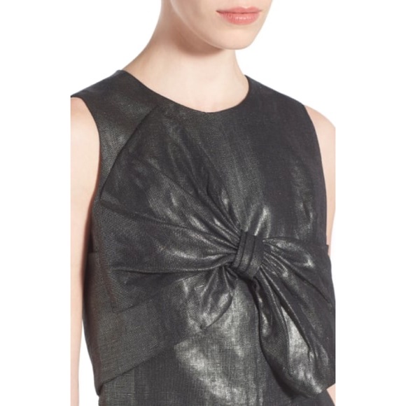 Rachel Antonoff Metallic Bow Front Sheath Dress - Picture 5 of 8